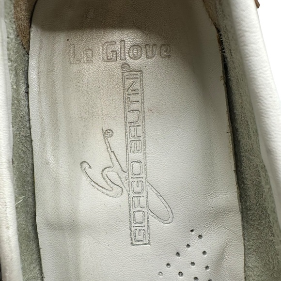 Giorgio Brutini Le Glove Men's 10.5 D White Vintage Leather Loafers Tassel Woven - Picture 10 of 10